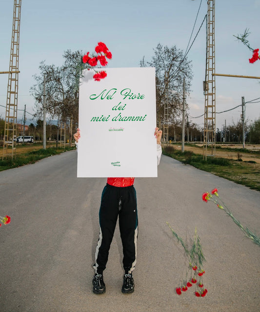 "Nel fiore dei miei drammi" - Poster con cornice