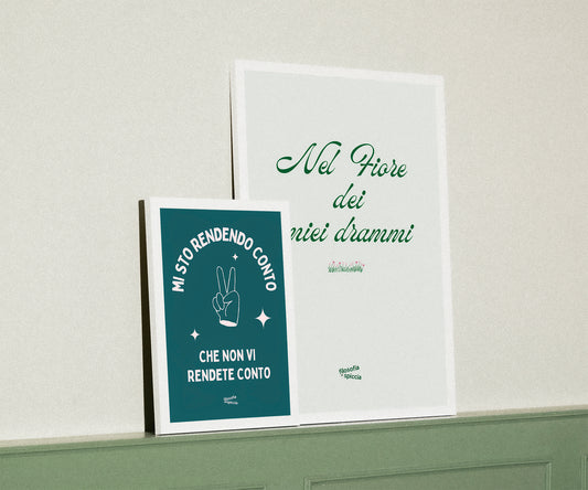 "Mi sto rendendo conto che non vi rendete conto" - Poster con cornice